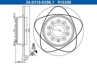 510356 ΔΙΣΚΟΙ ΟΠΙΣΘ.POWER DISC A3(8V)/GOLF VII (272MM)