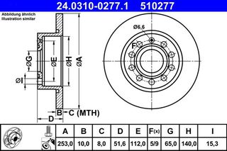 510277 ΔΙΣΚΟΙ ΟΠΙΣΘ.ΧΑΡΑΚΤ.POWER DISC A3/LEON/GOLF