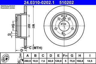 510202 - ΔΙΣΚΟΠΛΑΚΑ POWER DISC BMW 3 (E36, E46)