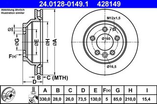 428149 - ΔΙΣΚΟΠΛΑΚΑ AUDI Q7 (06-)