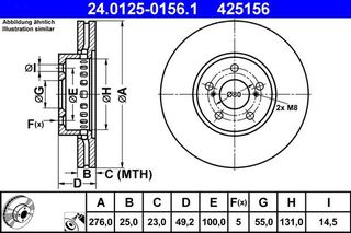 425156 - ΔΙΣΚΟΠΛΑΚΑ - TOYOTA AVENSIS (97-03)