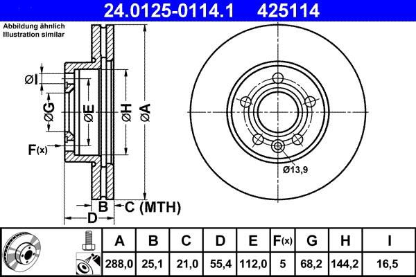 425114 - ΔΙΣΚΟΙ ΦΡ. FORD GALAXY (WGR) (95-06)