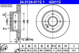 424112 - ΔΙΣΚΟΙ ΦΡ. FORD ESCORT \'81 EXPRESS (AVA) (81-8