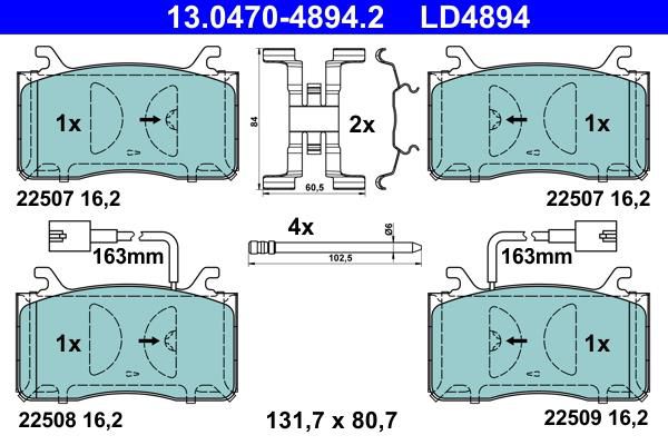 LD4894 ΤΑΚΑΚ.ΕΜΠΡ.CERAMIC AR GULIA/STELVIO