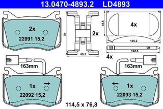 LD4893 ΤΑΚΑΚΙΑ ΕΜΠΡ.CERAMIC GULIA 2015-