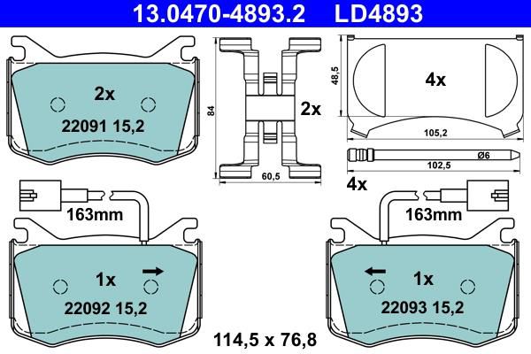 LD4893 ΤΑΚΑΚΙΑ ΕΜΠΡ.CERAMIC GULIA 2015-