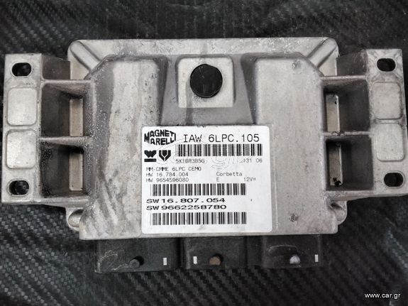 PEUGEOT 207 1.4 KFU ΕΓΚΕΦΑΛΟΣ MARELLI  IAW 6LPC.105,HW 9654596080,SW 9662258780