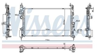 ΨΥΓΕΙΟ ΝΕΡΟΥ OPEL CORSA E 1400CC 2014-2019 ADAM 1400CC 2014-2019 ΣΕ NISSENS 39059781 606390