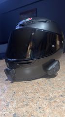 AGV K6 BLACK +IRIDIUM GOLD+ CHIN MOUNT