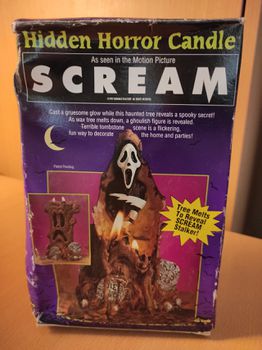 Halloween vintage Scream 2 Κεριά με κηροπήγια τρόμου Horror δεκαετίας '90 από Αμερική (ΑΧΡΗΣΙΜΟΠΟΙΗΤΑ)