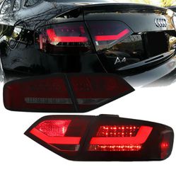 ΦΑΝΑΡΙΑ ΠΙΣΩ Taillights Led Audi A4 B8 08-11 Sedan Led Bar Red Crystal