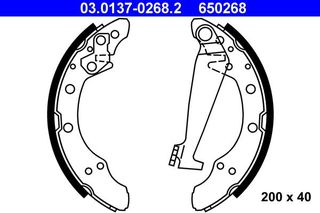 ΣΙΑΓΩΝΕΣ ΣΕΤ ΟΠΙΣΘΙΕΣ 200mm Χ 40mm (SYS.VAG) - 03.0137-0268.2