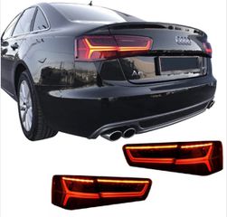 ΦΑΝΑΡΙΑ ΠΙΣΩ Taillights LED Audi A6 C7 11-15 Led Bar Dynamic Red/Crystal