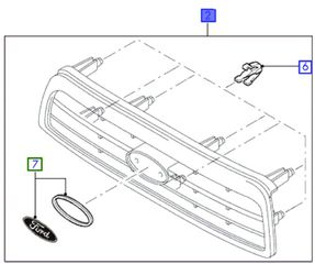 ΓΡΙΛΙΑ ΨΥΓΕΙΟ ΧΡΩΜΙΟ FORD RANGER 1998-2003