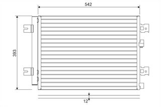 ΨΥΓΕΙΟ A/C DACIA DUSTER 2010-2018 LOGAN 2004-2012 SANDERO 2008-2013 (542X393X12) RT5467 8200741257 8660003439 921007794R 8FC351344501 CF20139 DCN37004 08093060 AC858000P AC858000S 35947 812667 814077