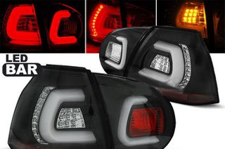 ΦΑΝΑΡΙΑ ΠΙΣΩ LED BAR TAIL LIGHTS BLACK fits VW GOLF 5 10.03-09 eautoshop gr