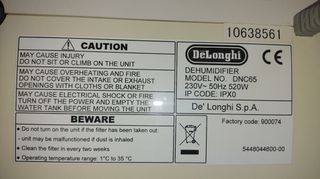 Αφυγραντήρας DeLonghi DNC65-thumb-2