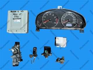 MAZDA 6 GG 2002-2006 ΜΕΤΑΧΕΙΡΙΣΜΕΝΑ ΑΝΤΑΛΛΑΚΤΙΚΑ ( Σετ εγκεφάλου κινητήρα immobilizer με κωδικό LF1718881F κατάλληλο για 2.0cc βενζίνη αυτοκίνητα )