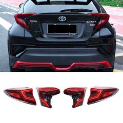 Πισινά Φανάρια Set Για Toyota C-HR 2016-2019 Full Led Bar / Dynamic Φλας Κόκκινα eautoshop gr