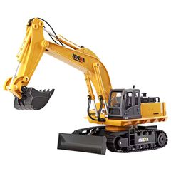 Off-Road 2024 HUINA 1/16 RTR 1510 RC Remote Control Excavator Truck Bulldozer Car 2.4G Light Battery Outdoor Toys For Boys Gift Rc toys