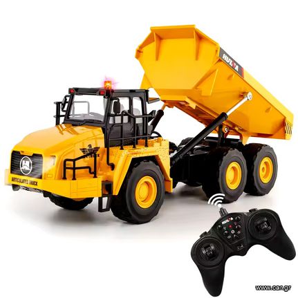 Off-Road 2024 1/16 Rc Truck Dumper Huina 1553 Excavator Crawler 9Ch 2.4G Radio Controlled Car Electric Vehicle Tractor Model Toys for Boy Gift