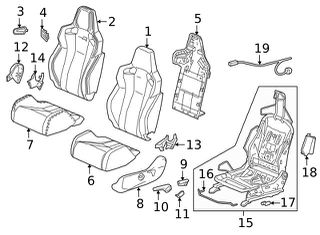 HONDA CIVIC TYPE R FK8 αφρώδης Bάση καθίσματος