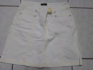 Τζιν λευκή φούστα medium