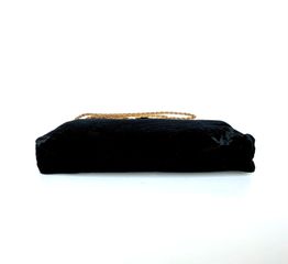 LA BAGAGERIE Jean Marlaix Paris Βραδυνή Βελούδινη Τσάντα Vintage Αφόρετη - Black Velvet Dress Bag-thumb-15