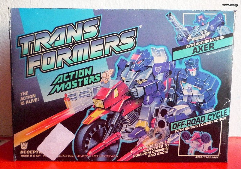 Transformers Action masters Off-road cycle + Axer - 1989