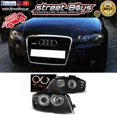 ΜΠΡΟΣΤΑ ΦΑΝΑΡΙΑ ΜΑΥΡΑ ANGEL EYES AUDI A3 8P (2003-2008) | Street Boys - Car Tuning Shop |