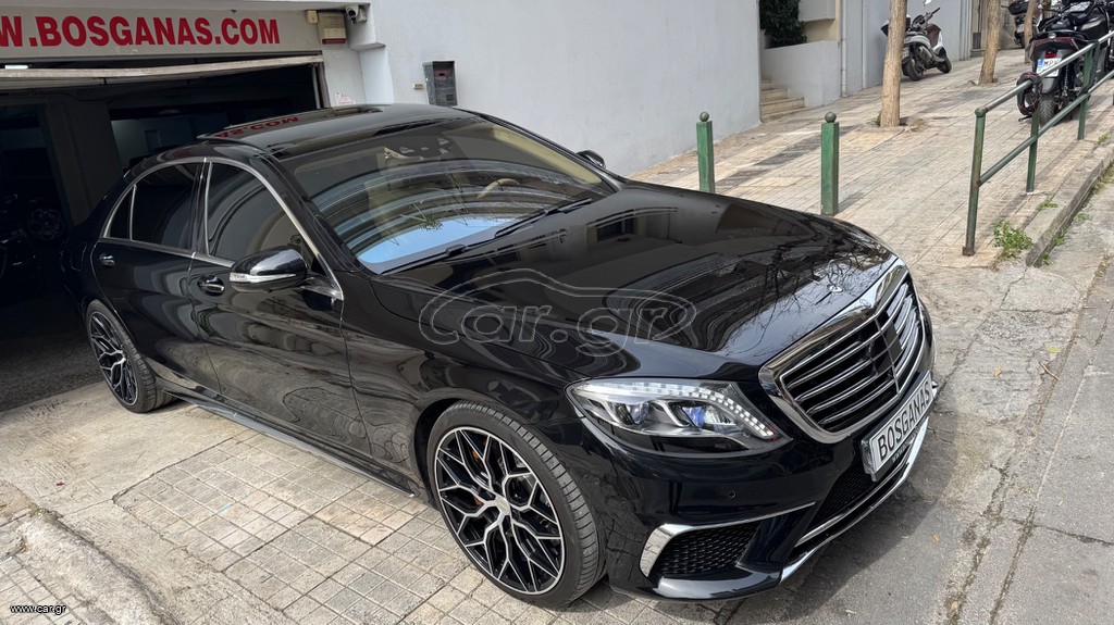 Mercedes-Benz S 350 2015 Long Panorama Μπεζ Δερμα Magic Vision 360" Look S63 Bosganas