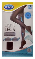 Scholl Light Legs Καλσόν Διαβαθμισμένης Συμπίεσης 20Den Μαύρο Χρώμα Medium Ανοικτά Δάκτυλα