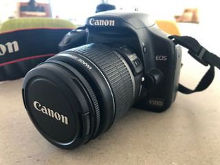 Canon EOS 450D kit 18-55mm - Άριστη DSLR + φακός 18-55! Πλήρης - Δώρο τσαντάκι και κάρτα μνήμης!