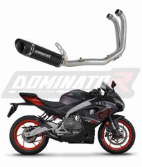 Dominator Ολόσωμη Εξάτμιση HP8 Black S.Steel/Carbon End Aprilia RS 457 2024 -2025  Με Σιγαστήρα