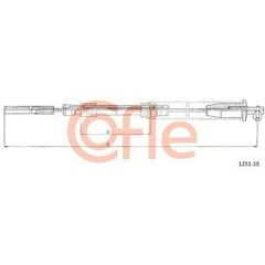 Ντίζα, φρένο ακινητοποίησης FIAT UNO πίσω δεξιά 2016/305mm FIAT UNO 7671309