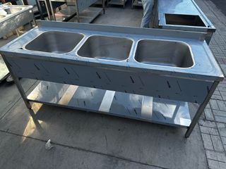 Λάντζα ανοιχτή με 3 γούρνες STOCK (Κ0853)