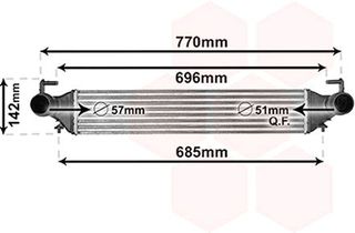 Ψυγείο Intercooler FIAT 500 SUV/ ΕΚΤΟΣ ΔΡΟΜΟΥ/ 5dr 2015 - ( X ) 1.0 (334AX)  ( 55282151  ) (120 hp ) Βενζίνη #297106200