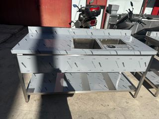 STOCK Πόστο καφέ (Γούρνα, rinser&παγολεκάνη) 175cm (Κ0881)