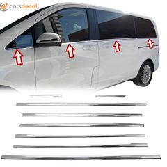 Mercedes Vito W447 Διακοσμητικά Χρωμίου Παράθυρων Short Version
