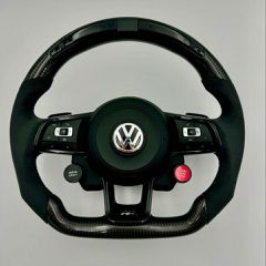 VOLKSWAGEN CARBON LED ΤΙΜΟΝΙ GOLF 7-7.5  TIGUAN PASSAT LED ALCANTARA CARBON