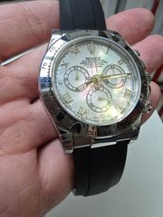 Rolex Cosmograph Daytona 116519 mother of pearl Dial with roman letters custom superclone edition 2024 with 4130 modified movement