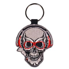 Μπρελόκ Κλειδιών Skull DJ ΥφασμάτινοSK003