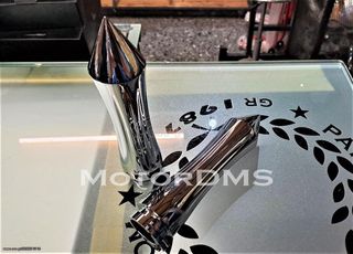 ΧΕΙΡΟΛΑΒΕΣ ΧΕΡΟΥΛΙΑ STEED SHADOW VLX INTRUDER DRAGSTAR VULCAN SPORTSTER HARLEY Νικελ - Χρωμιο 1  25mm ΜΑΖΊ ΜΕ ΚΌΚΑΛΟ ΓΚΑΖΙΟΥ MotorDMS