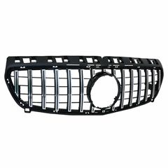 Μάσκα Panamericana AMG Look Black Chrome για Mercedes A-Class W176 2012-2015-thumb-2