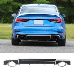 Diffuser Διαχύτης Προφυλακτήρα RS3 Look για Audi A3 8V 2013-2016 Sedan