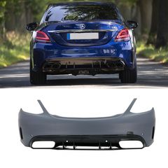 Πίσω Προφυλακτήρας C63 AMG Facelift Look για Mercedes C-Class W205 2014-2020