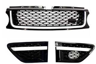 Κεντρική Μάσκα και Αεραγωγοί πλαϊνοί Assembly για Land Range Rover Sport L320 Facelift (2009-2013) Autobiography Look All Black Edition