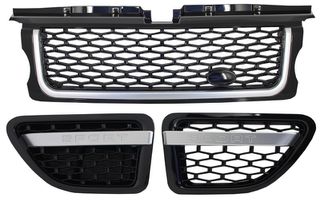 Μάσκα και Αεραγωγοί πλαϊνοί για Land Rover Range Rover Sport (2005-2008) L320 Autobiography Look Silver Black Edition