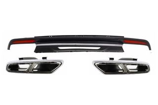Air Diffuser Exhaust Muffler Tips για Mercedes S-Class W222 Sport Line Package (2013-06.2017) S65 Design