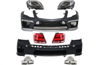 Κομπλε Μετατροπή Retrofit Body Kit για Mercedes GLK X204 (2013-2015) Facelift Design με LED DRL Μπροστινά Φανάρια και LED Πίσω Φανάρια